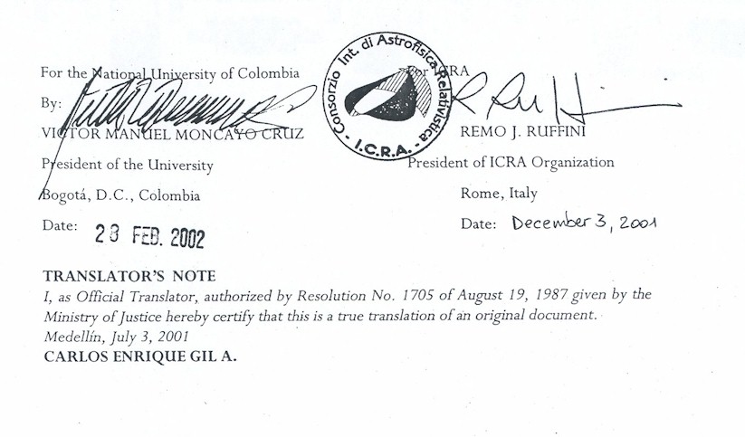 Universidad Nacional de Colombia: Sede Medellin agreement 8